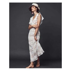 NWT Aqua flutter maxi dress bridal vacation